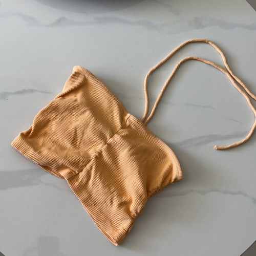 Zara καλοκαιρινό tube top σαν καινούργιο, ριπ ελαστικό ύφασμα, πορτοκαλί