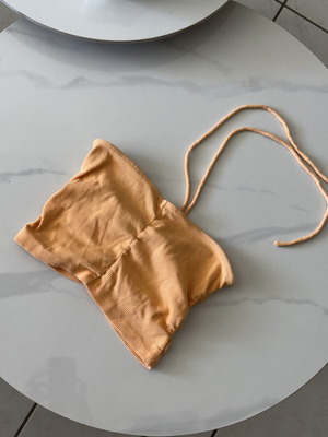 Zara καλοκαιρινό tube top σαν καινούργιο, ριπ ελαστικό ύφασμα, πορτοκαλί