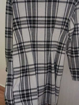 Blouse dress new check gray black white Zara Berska size M