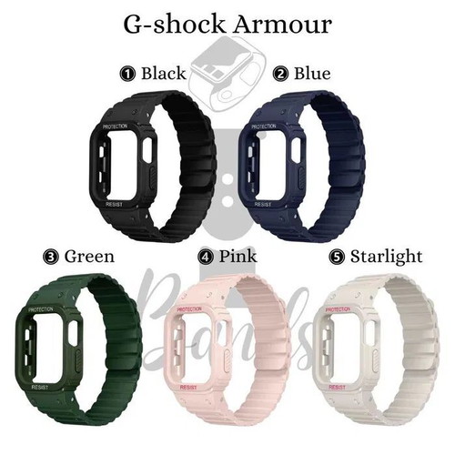 Shockproof Case with Strap for Apple Watch Ultra SE 9 8 7 6 5 4