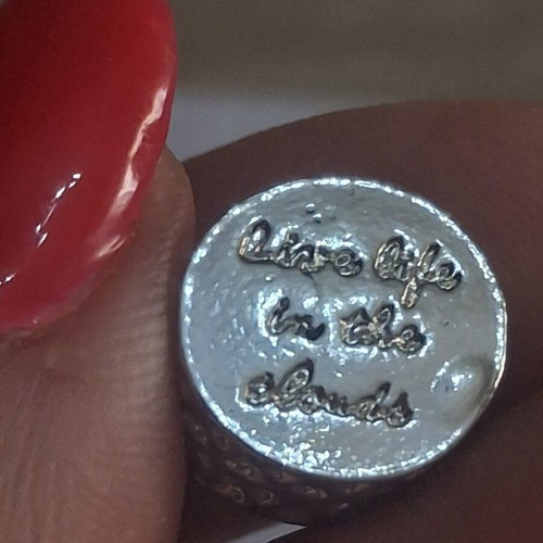 Charm for bracelets like new, blue and silver