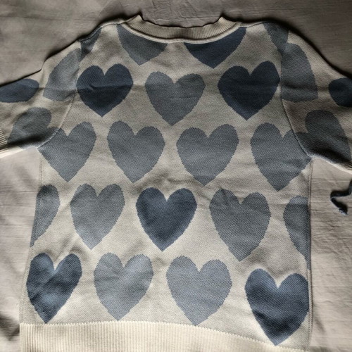 Women's set like new, white and blue, stretch fabric