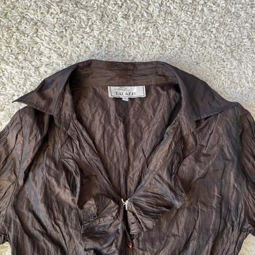 Brown shirt with gathers used