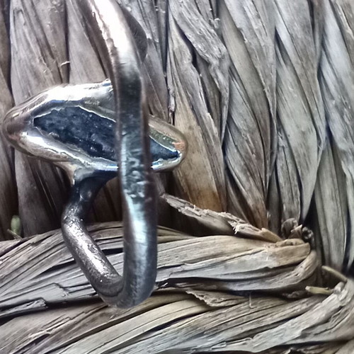 Silver ring with cyanite stone size 52, like new, Apefthon