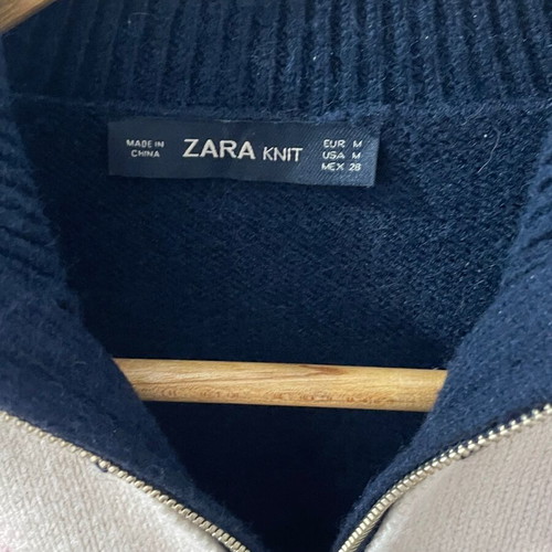 Zara sweater used, size M, white and red