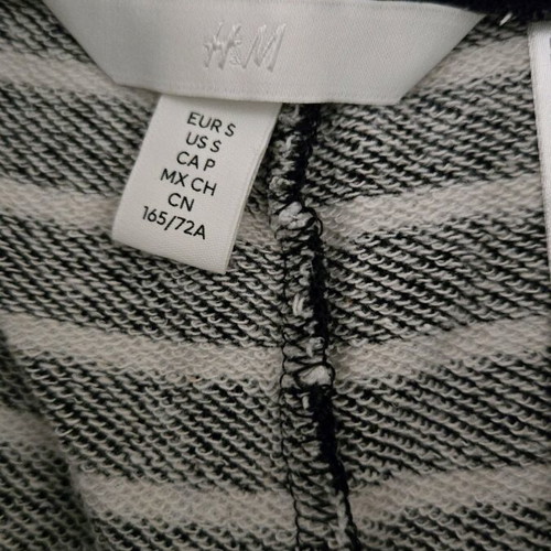 H&M shorts striped like new, size S 36 8, black and white