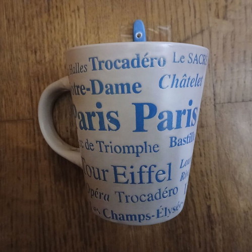 Paris mug new with spoon