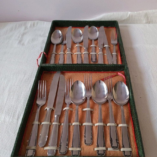 Rostfrei cutlery set used, 18 pieces