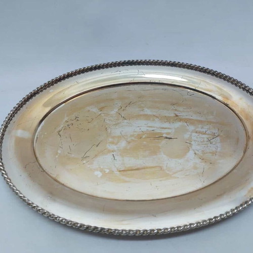 Argente silver-plated serving tray used 28x37cm
