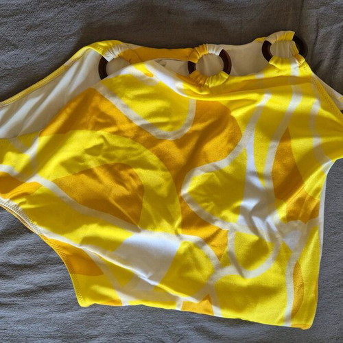Mango one-piece swimsuit like new, colorful yellow, size L