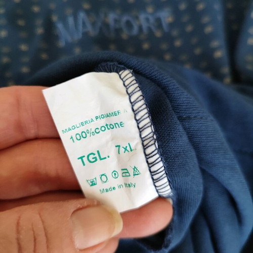 Vintage MaxFort men's cotton pajamas 7XL like new, blue