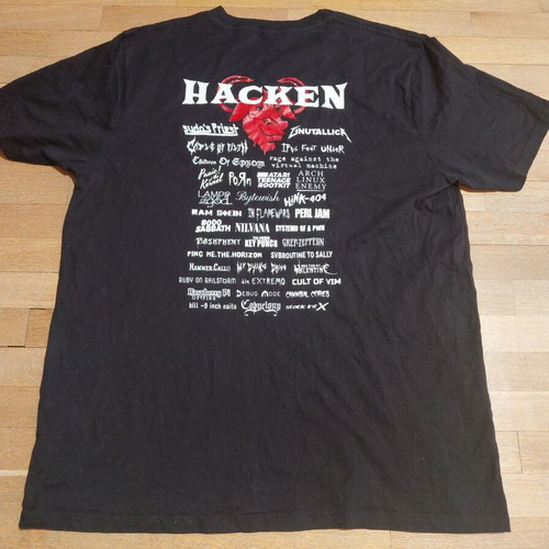 Heavy Metal Shirt Blood Death Code Hacken XL like new, black and red
