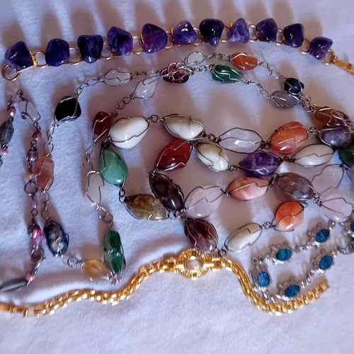 Handmade jewelry like new with stones pack