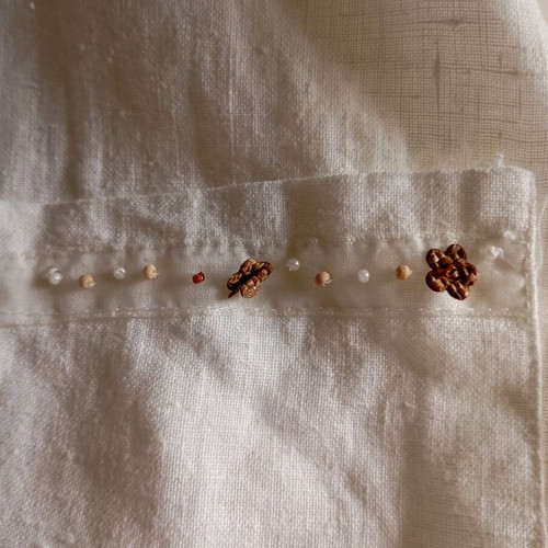 Linen women's shirt size L/XL, white