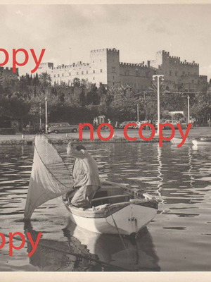 Rhodes old black and white photo used 18x13 cm