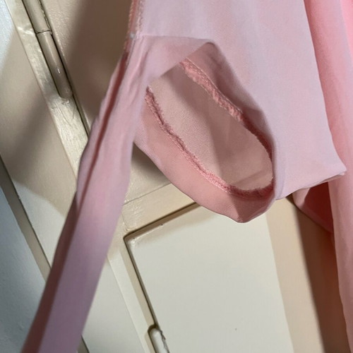 New World pink blouse one size new with drawstrings on sleeves