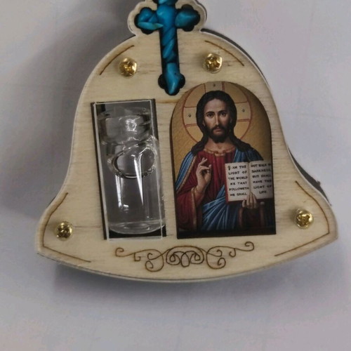 Magnet bell-shaped with image and blessing new
