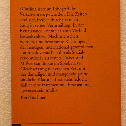 Cicero Vier Reden gegen Catilina book used, German language