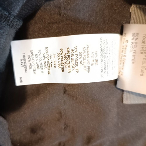 M&S Man men's fabric pants like new, navy blue, size M