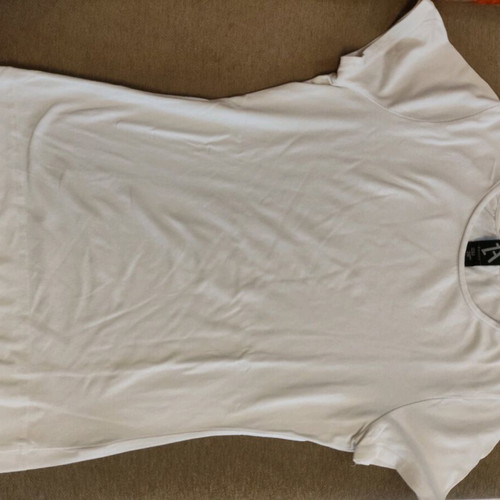 Zara T-shirt used, pack of two, white and turquoise, size M