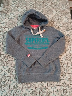 Φούτερ Superdry μέγεθος S μεταχειρισμένο, γκρι και μπλε