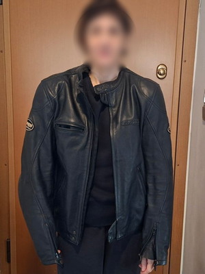 Spidi leather motorcycle jacket like new, size Medium, black