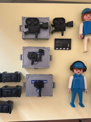 Playmobil Vintage 80s κάμερα και φιγούρες τηλεόρασης, σαν καινούργιο