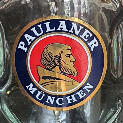 Paulaner Munchen beer glass collectible one liter like new