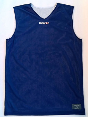 Macron sleeveless sports jersey used, blue, sizes XL XXL