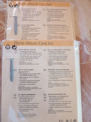 Card making set new, 13 pieces with photo mounts and silver gel pen