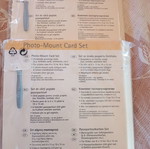 Card making set new, 13 pieces with photo mounts and silver gel pen
