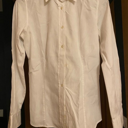 Etro jacquard cotton shirt like new, limited edition, white, size S