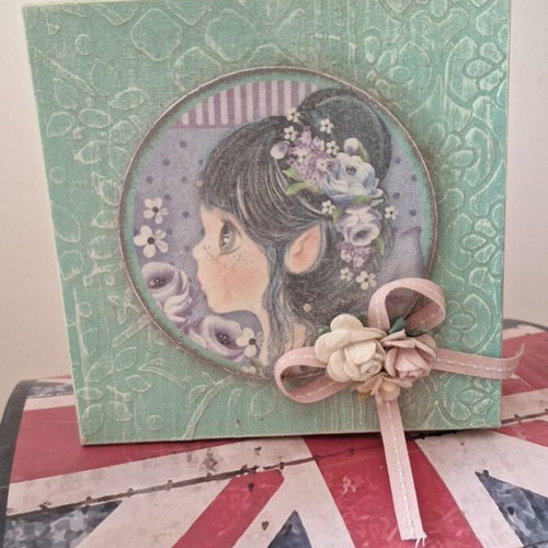 Wooden jewelry box handmade fairy style like new