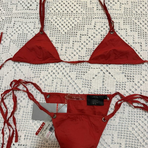 Prada bikini new, red, cotton