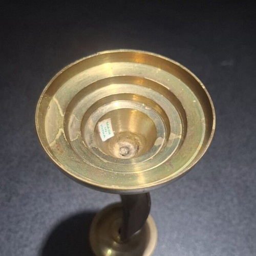Vintage μπρούτζινο κηροπήγιο 17cm Made in India, σαν καινούργιο