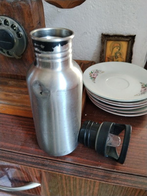 Μεταλλικό αθλητικό παγούρι με στόμιο, vintage