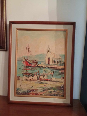 Oil painting like new with signature
