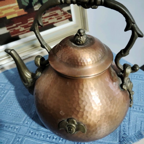 Copper brass teapot from Czechoslovakia 17 cm, like new