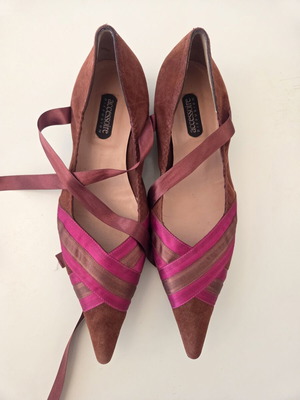 Accessoire Diffusion pointed ballet flats like new, colorful suede
