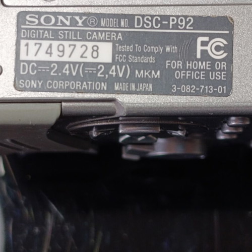 Sony Cyber-shot DSC-P92 digital camera used, 5.0 MP, 3x optical zoom