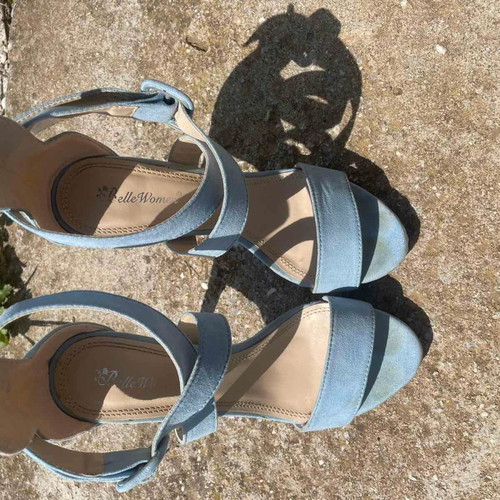 Baby blue sandals used, size 36