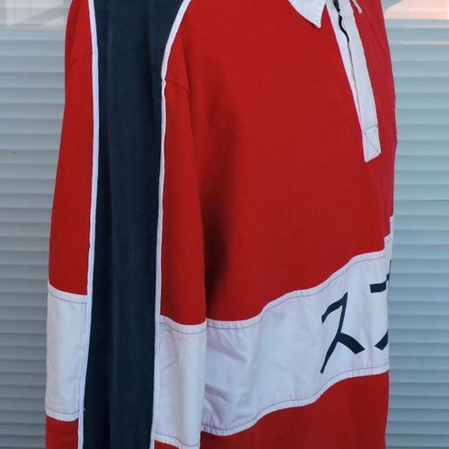 Suzuki Vintage Longsleeve Rugby Polo Shirt used, size L/XL