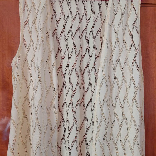 Boho vest with fringes, soft yellow, like new, size L