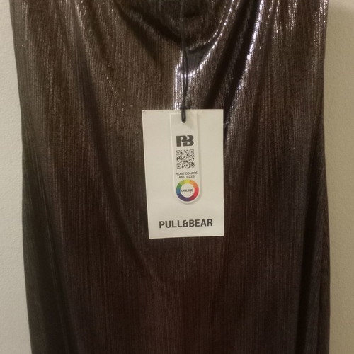 Maxi strapless dress new, shiny