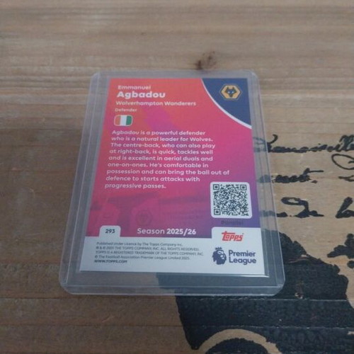 Emmanuel Agbadou Topps Premier League card like new