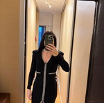 Zini dress new with beautiful details and front slit