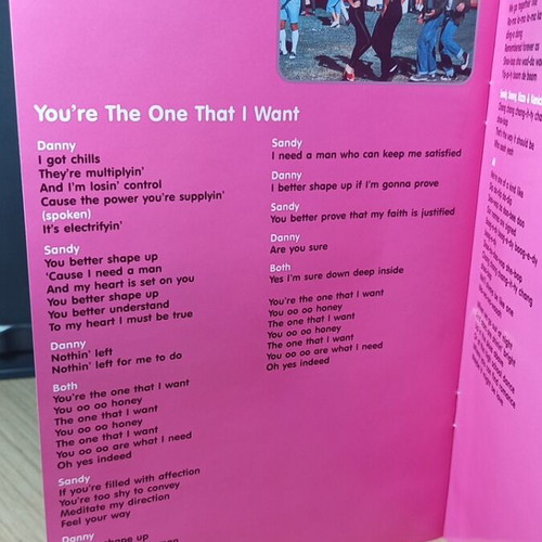 Grease DVD with English subtitles and song lyrics booklet