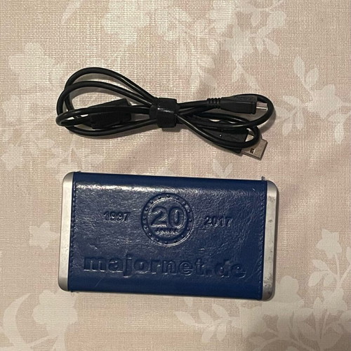 Portable battery used with charging cable