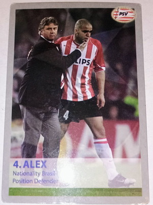 Alex & Guus Hiddink PSV Eindhoven collectible card used, UEFA Champions League 2005
