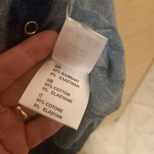 Mandarino denim dress like new, size 5 years, blue-gray